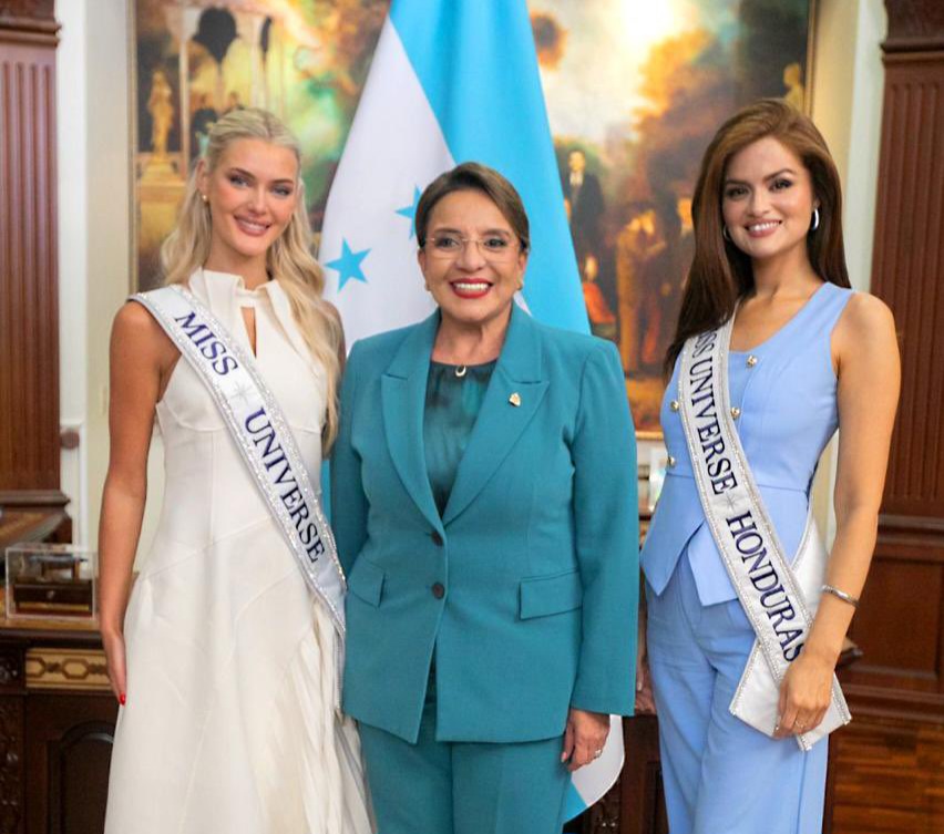 Miss Universo y Miss Honduras se reúnen con la Presidenta Xiomara Castro para ser parte de causas sociales en el país
