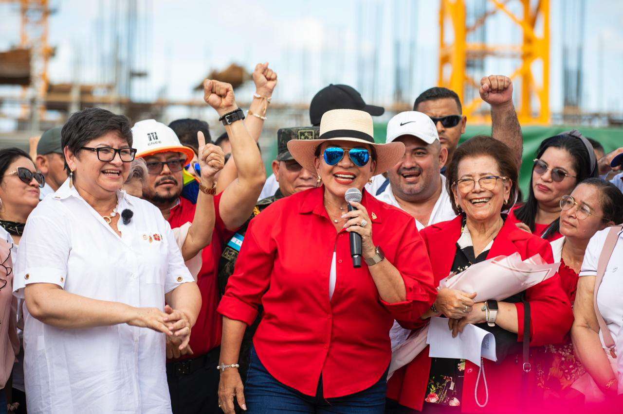 Presidenta Xiomara Castro en la inauguración de la remodelación de la Aduana El Guasaule 