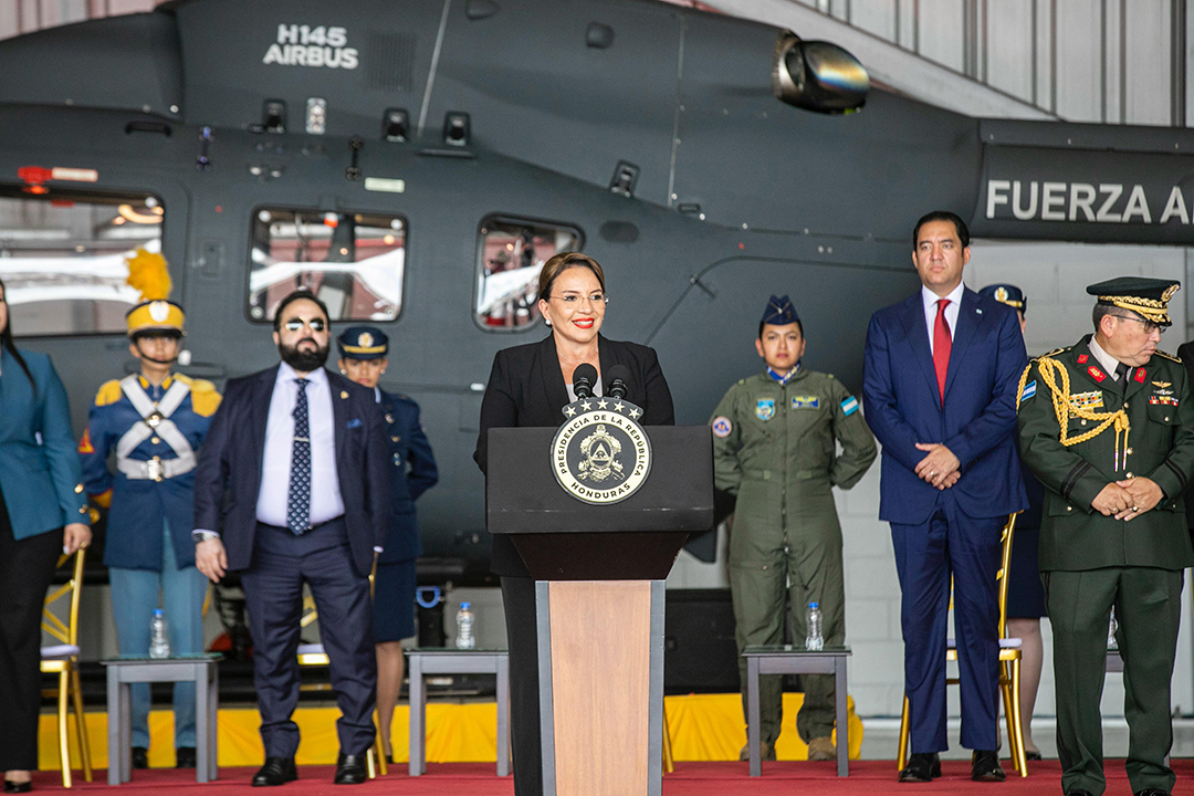 Presidenta Xiomara Castro en la conmemoración del 94 aniversario de la Fuerza Aérea Hondureña